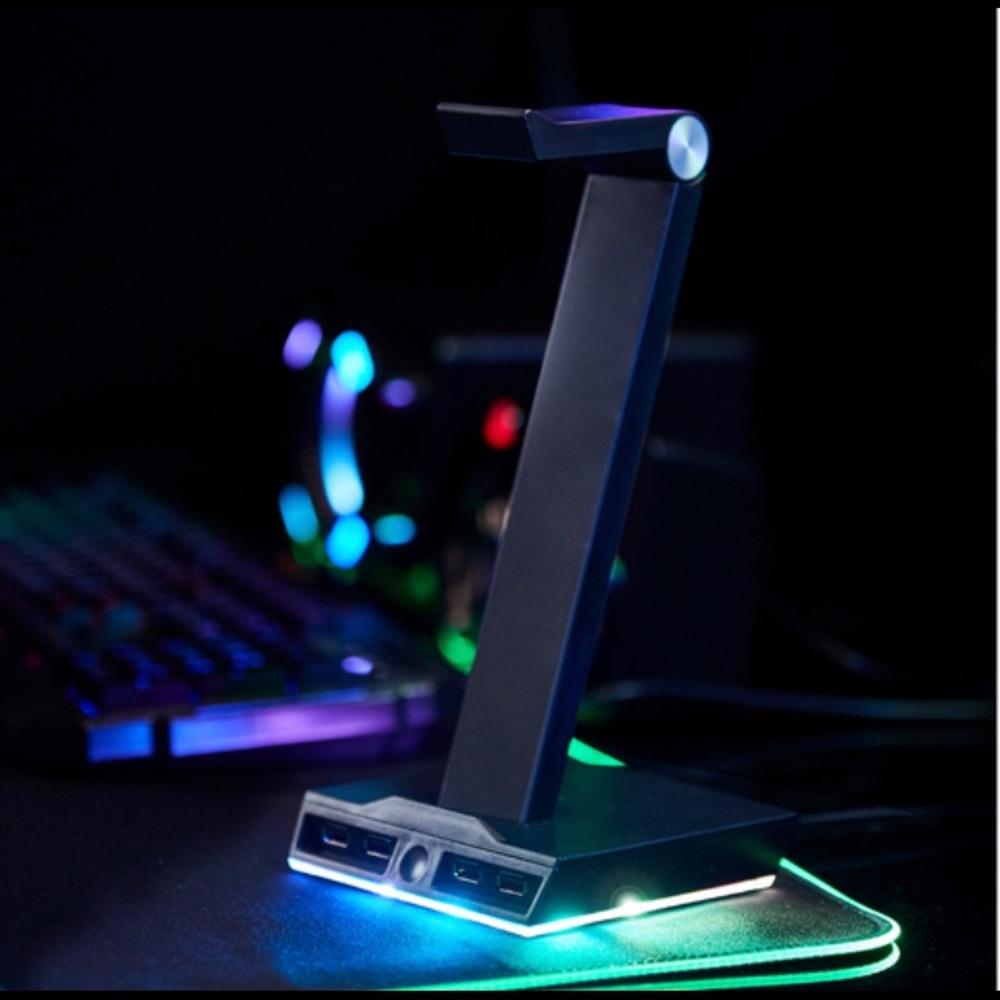 Exclusive LED headset stand w/4 USB port